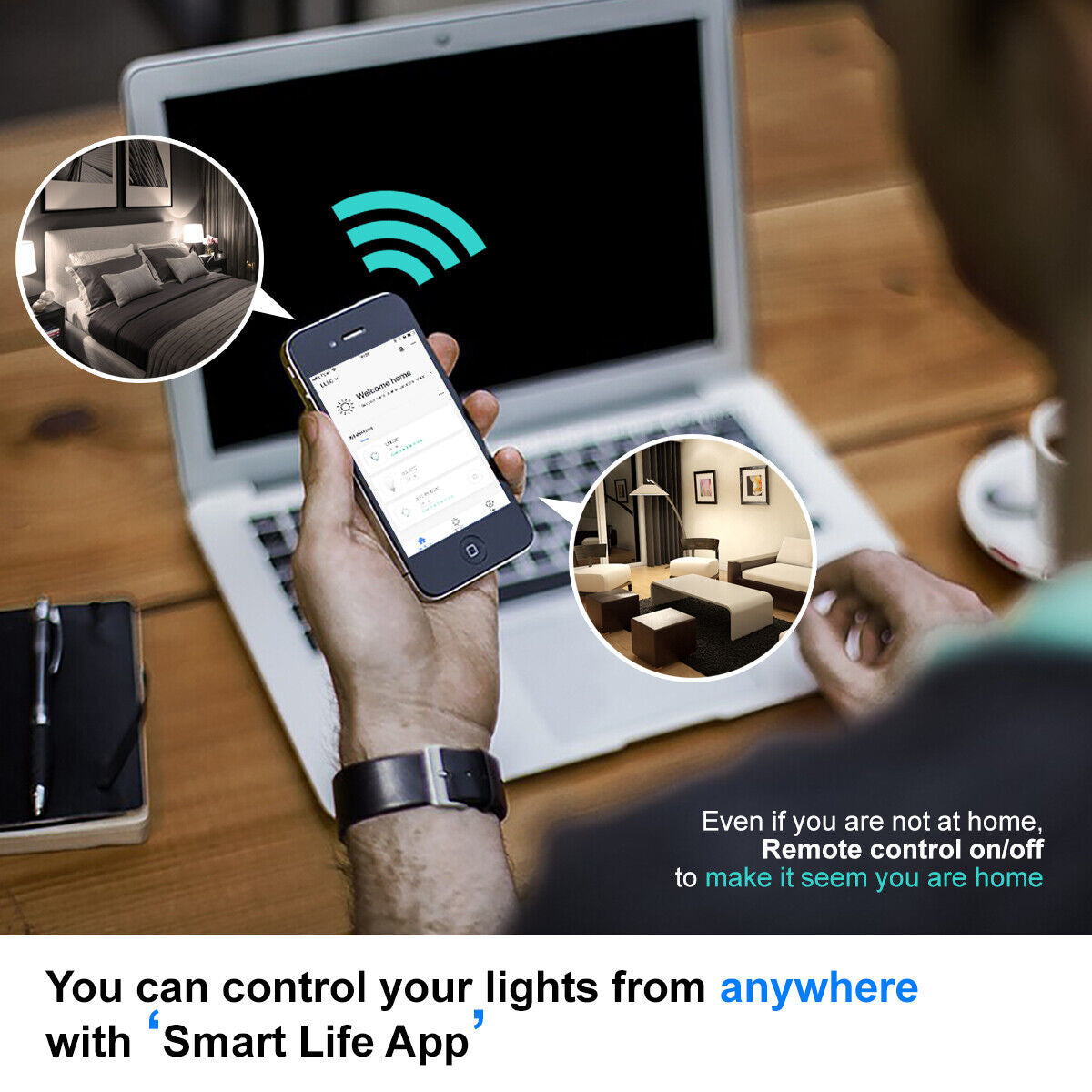 Smart WiFi RGB LED Light Bulb - Compatible with iOS, Android, Alexa & Google Home
