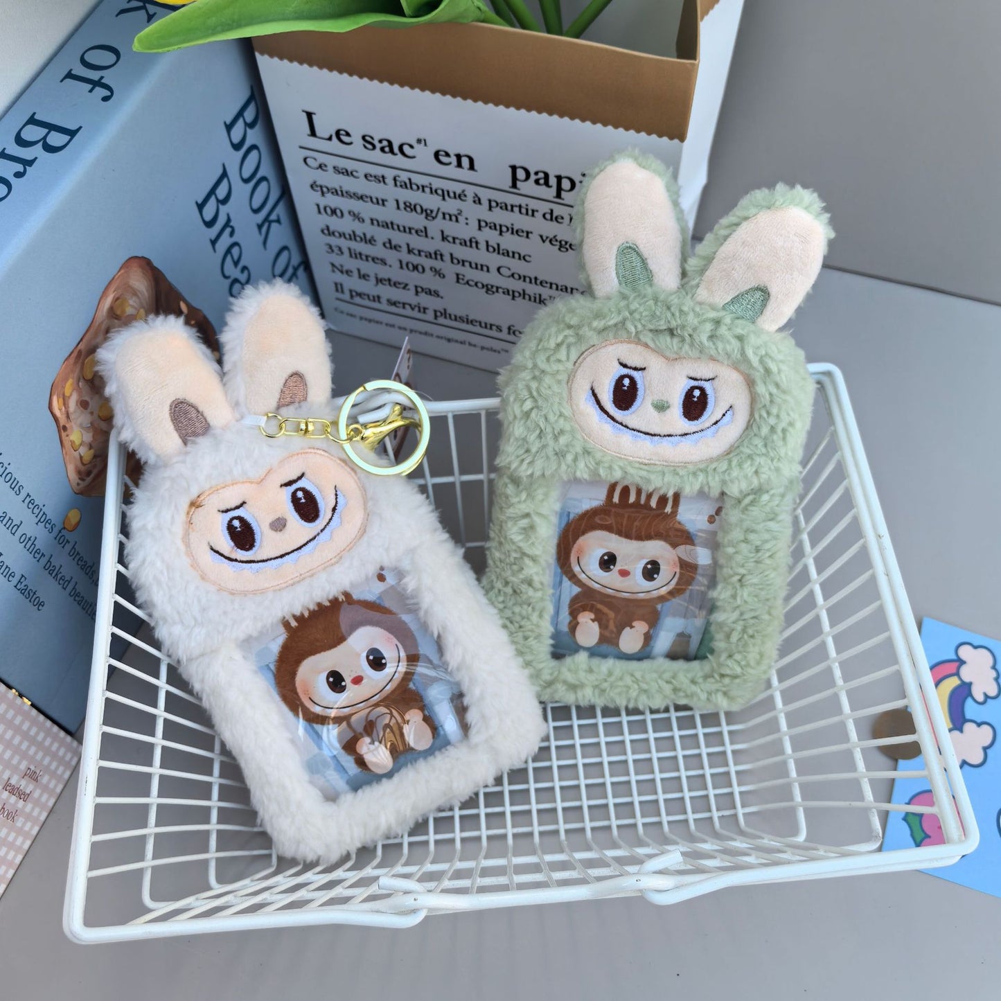1pc Cartoon Plush Cloth Purse Card Bag