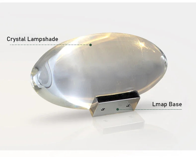 Crystal “Eye of the Sky” LED Table Lamp – Italian Designer Night Light
