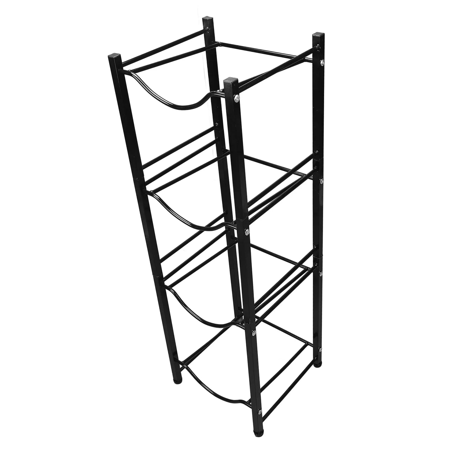 Water Cooler Jug Holder 4 Tier Space Saving Rust Proof Single Row Water Bottle Holder Stand for Home Kitchen Office