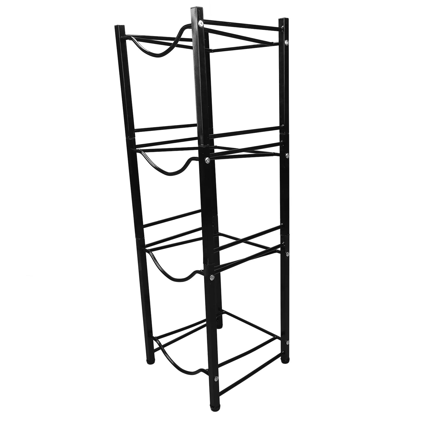 Water Cooler Jug Holder 4 Tier Space Saving Rust Proof Single Row Water Bottle Holder Stand for Home Kitchen Office