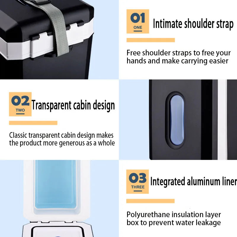 10L Portable Mini Fridge – Hot & Cold Car & Home Dual-Use with Digital Display
