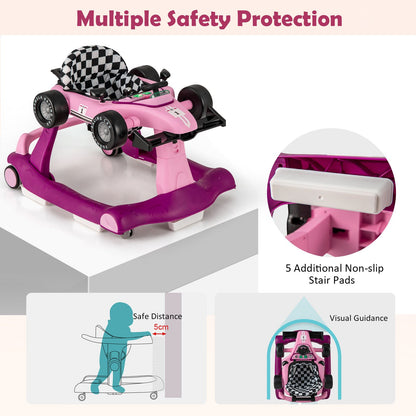 Versatile 4-in-1 Baby Push Walker - Adjustable Height & Speed for Growing Tots!