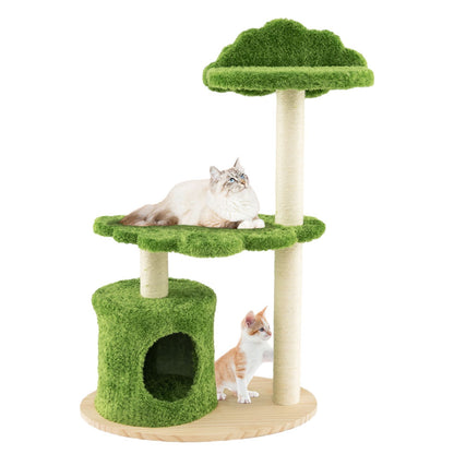 Charming 97 Cm Cat Tree with Durable Sisal Scratching Posts - Perfect for Play and Relaxation!