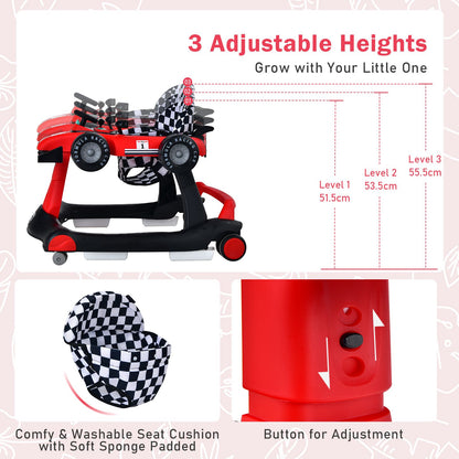 Versatile 4-in-1 Baby Push Walker - Adjustable Height & Speed for Growing Tots!