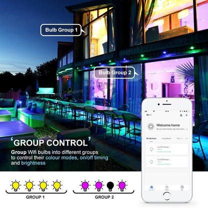 Smart WiFi RGB LED Light Bulb - Compatible with iOS, Android, Alexa & Google Home