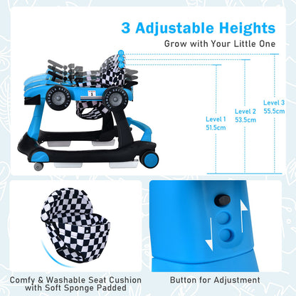 Versatile 4-in-1 Baby Push Walker - Adjustable Height & Speed for Growing Tots!