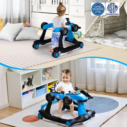 Versatile 4-in-1 Baby Push Walker - Adjustable Height & Speed for Growing Tots!