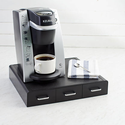 Sleek Black Coffee Pods Storage Drawer - Holds 36 K-Cup Pods!