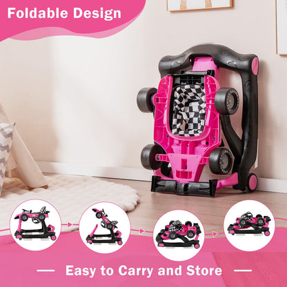 Versatile 4-in-1 Baby Push Walker - Adjustable Height & Speed for Growing Tots!