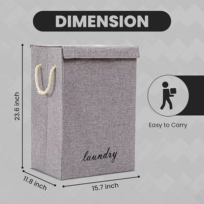 Laundry Basket Dirty Washing Clothes Storage Folding Bin Bag Hamper with Lid