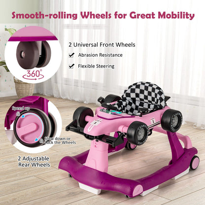 Versatile 4-in-1 Baby Push Walker - Adjustable Height & Speed for Growing Tots!