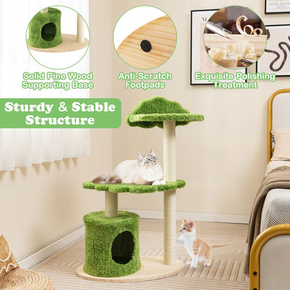Charming 97 Cm Cat Tree with Durable Sisal Scratching Posts - Perfect for Play and Relaxation!