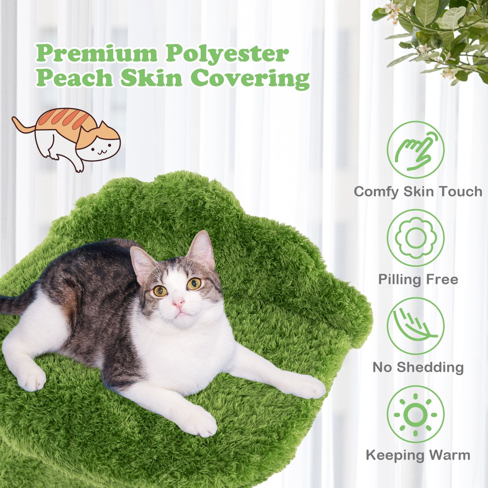 Charming 97 Cm Cat Tree with Durable Sisal Scratching Posts - Perfect for Play and Relaxation!