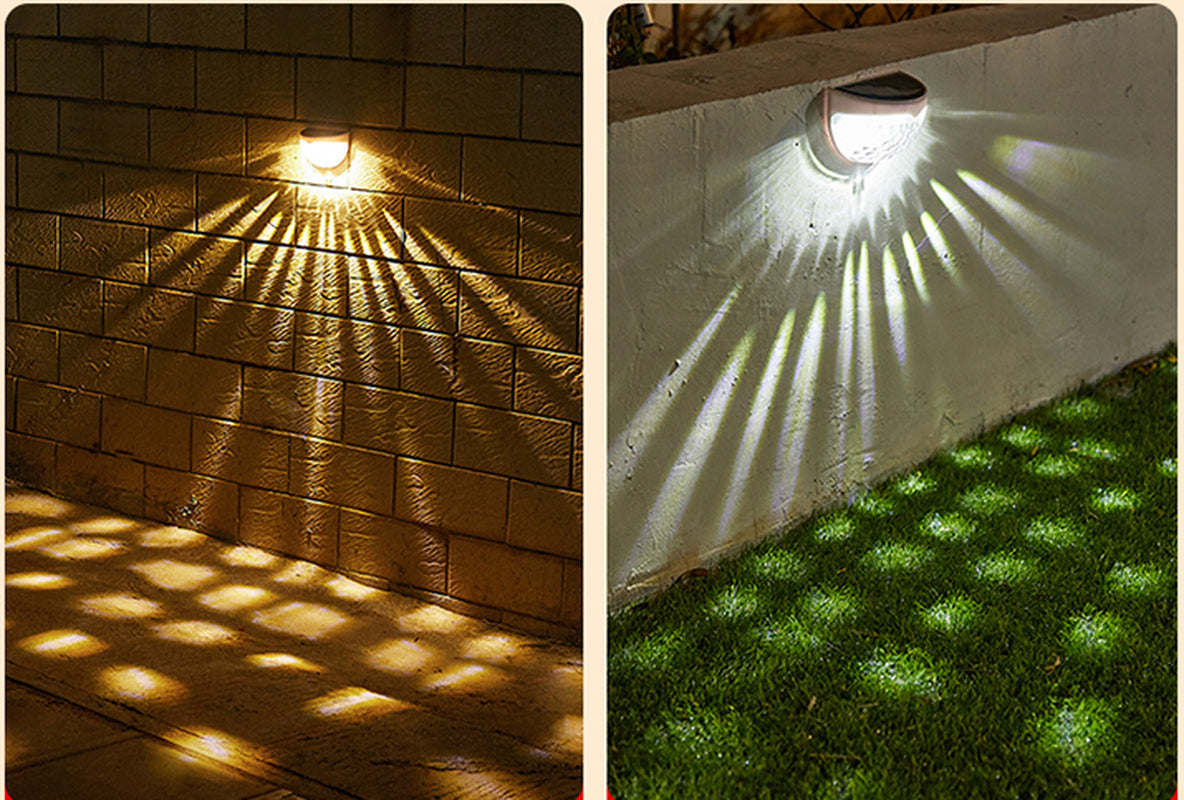 Led Solar Outdoor Garden Decoration New Stair Light Solar Light and Shadow Night Light Solar Wall Light