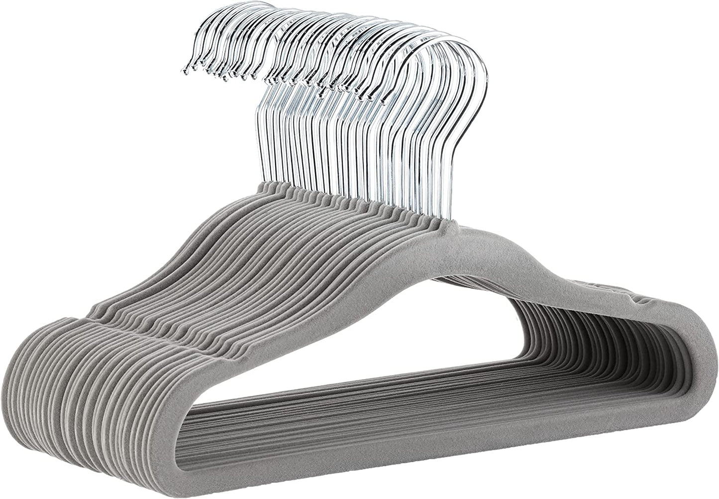 Premium Velvet Non-Slip Kids Hangers for Infants & Toddlers - 30 Pack, 11.6 Inches, Stylish Grey