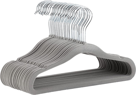 Premium Velvet Non-Slip Kids Hangers for Infants & Toddlers - 30 Pack, 11.6 Inches, Stylish Grey