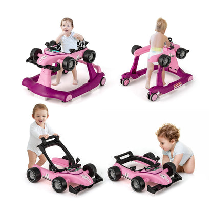 Versatile 4-in-1 Baby Push Walker - Adjustable Height & Speed for Growing Tots!