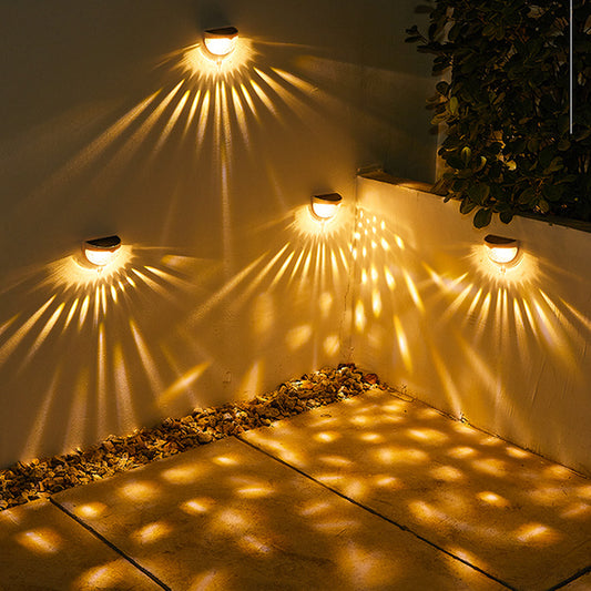 Led Solar Outdoor Garden Decoration New Stair Light Solar Light and Shadow Night Light Solar Wall Light