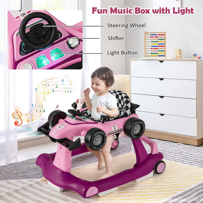 Versatile 4-in-1 Baby Push Walker - Adjustable Height & Speed for Growing Tots!
