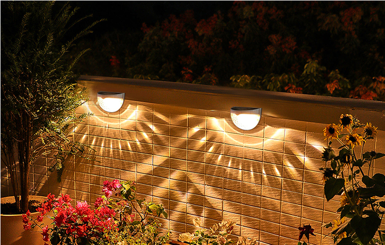 Led Solar Outdoor Garden Decoration New Stair Light Solar Light and Shadow Night Light Solar Wall Light