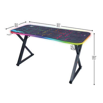 Pulsar Max RGB Gaming Desk with LED Lights