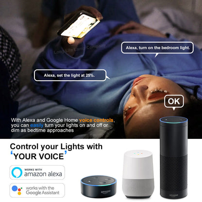 Smart WiFi RGB LED Light Bulb - Compatible with iOS, Android, Alexa & Google Home