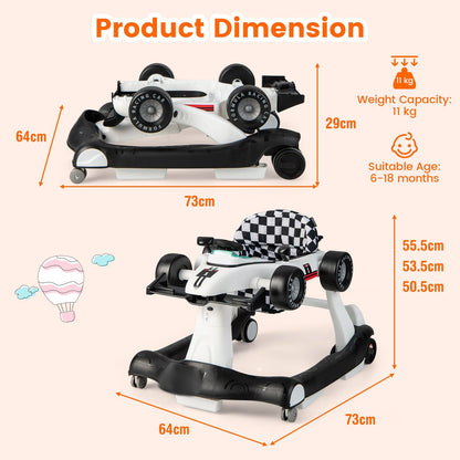 Versatile 4-in-1 Baby Push Walker - Adjustable Height & Speed for Growing Tots!