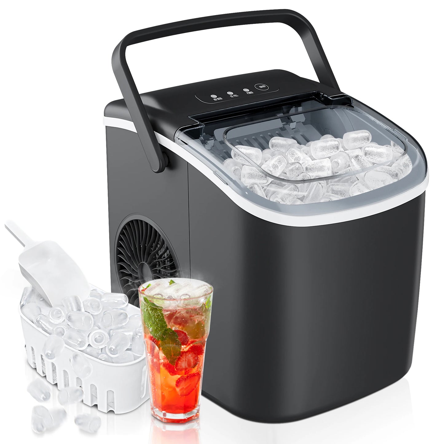 SIMALIFE IM‑06 Countertop Bullet Ice Maker – Portable & Self‑Cleaning