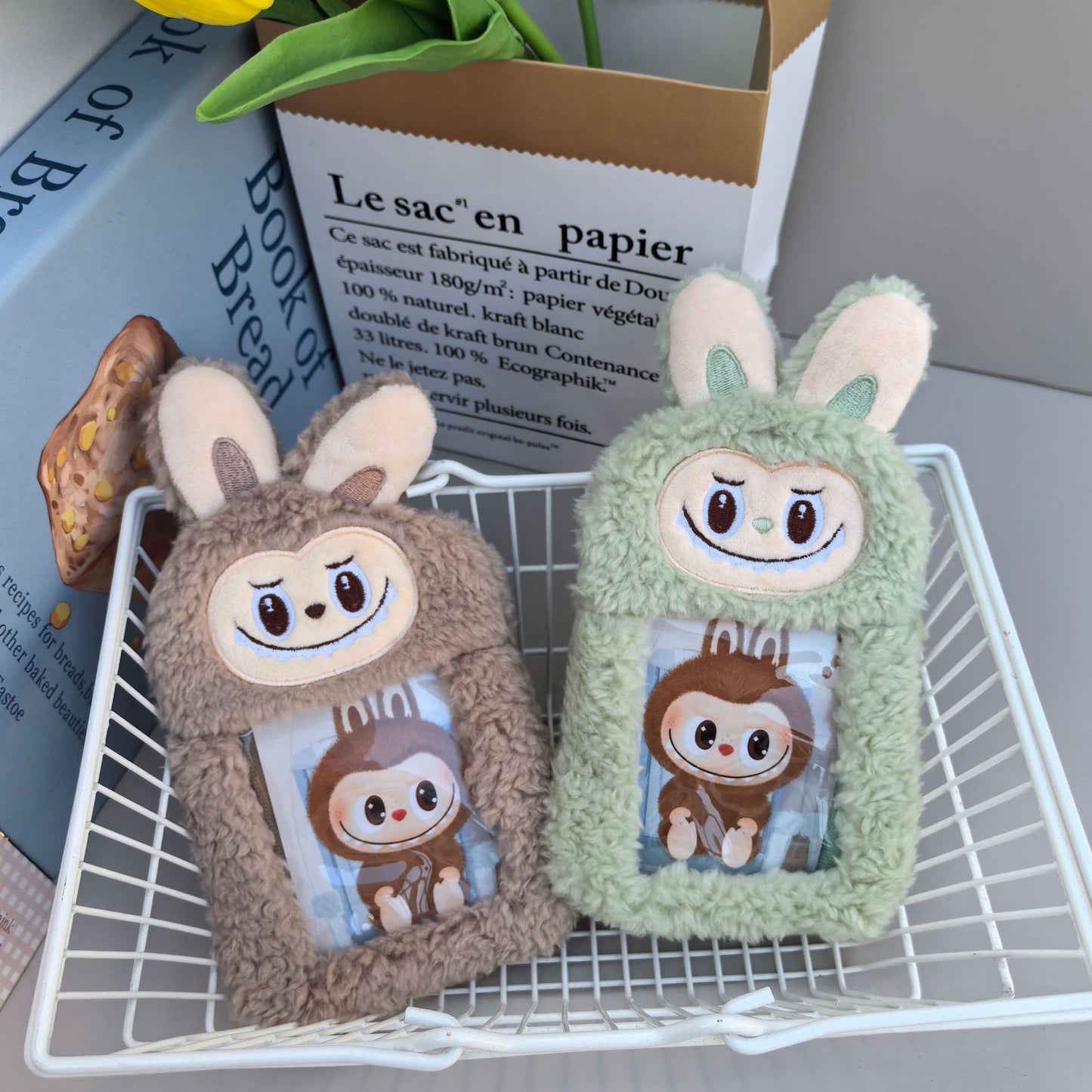 1pc Cartoon Plush Cloth Purse Card Bag