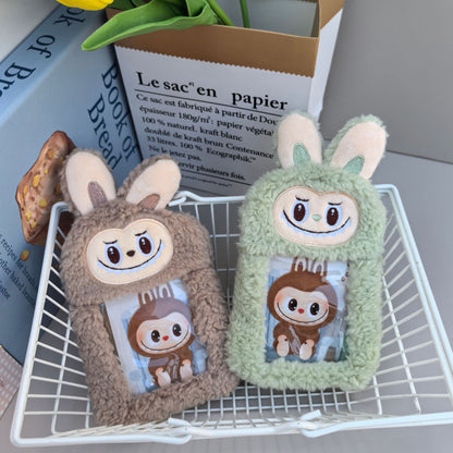 1pc Cartoon Plush Cloth Purse Card Bag