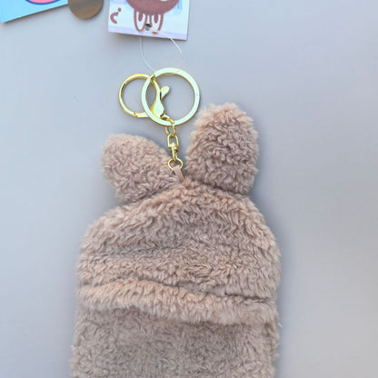 1pc Cartoon Plush Cloth Purse Card Bag