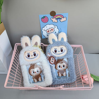 1pc Cartoon Plush Cloth Purse Card Bag