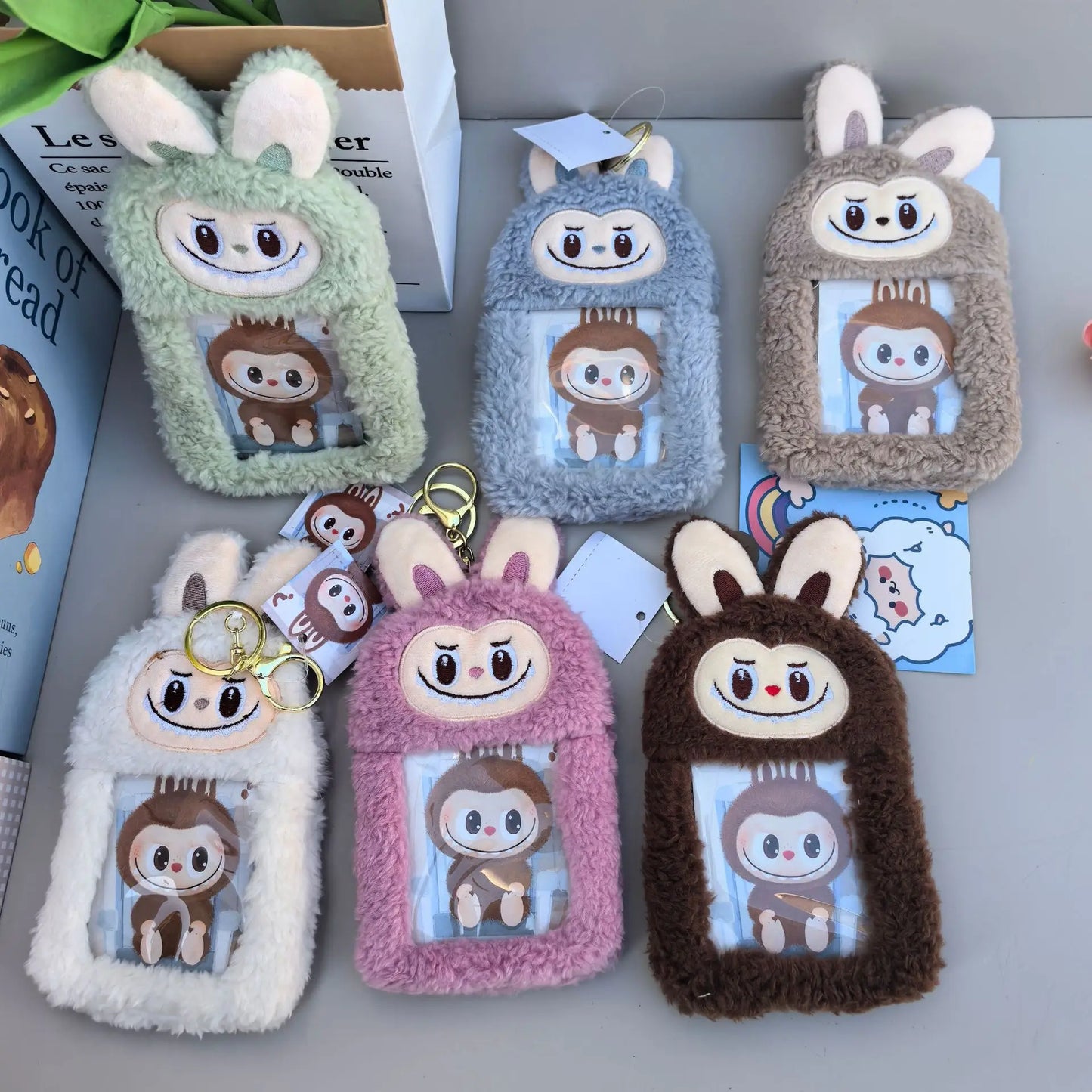 1pc Cartoon Plush Cloth Purse Card Bag