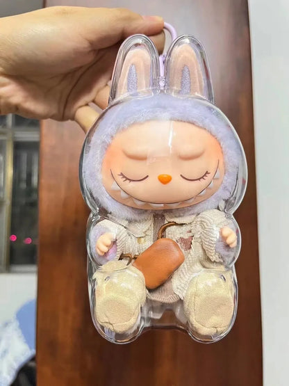LABUBU V1 V2 transparent protective shell macaron standing protective cover