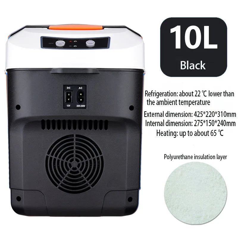 10L Portable Mini Fridge – Hot & Cold Car & Home Dual-Use with Digital Display
