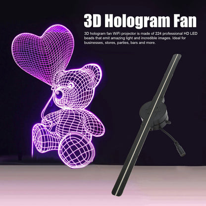 3D Hologram Display Fan – 16.5" WiFi LED Projector for Store Advertising