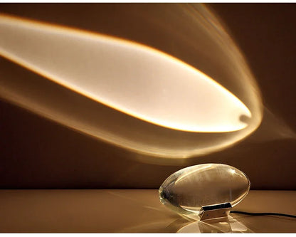 Crystal “Eye of the Sky” LED Table Lamp – Italian Designer Night Light