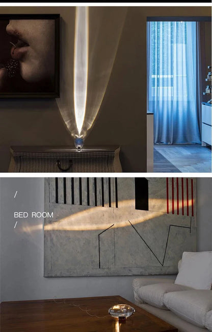 Crystal “Eye of the Sky” LED Table Lamp – Italian Designer Night Light
