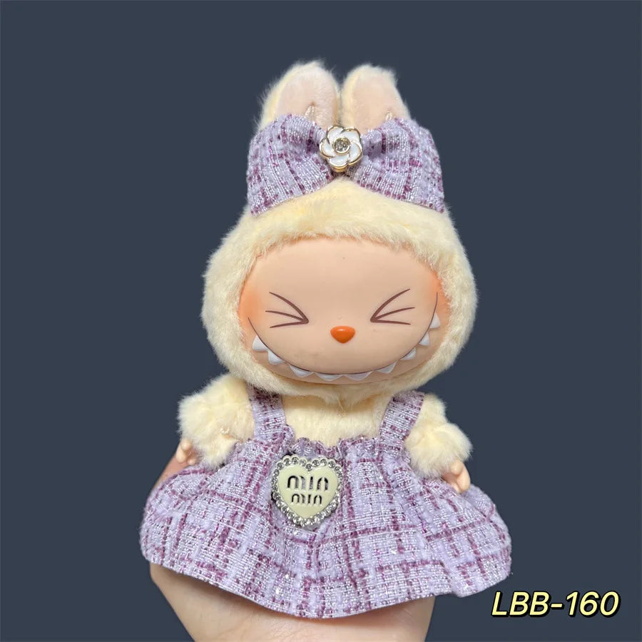 Labubu Plush Doll Skirt- Adorable Skirt Set for DIY Clothes Accessories