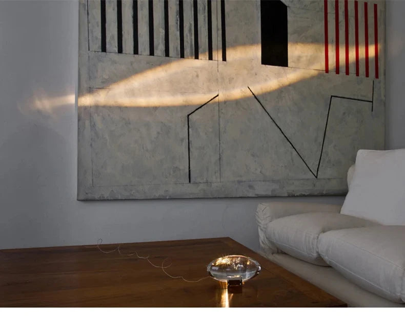 Crystal “Eye of the Sky” LED Table Lamp – Italian Designer Night Light