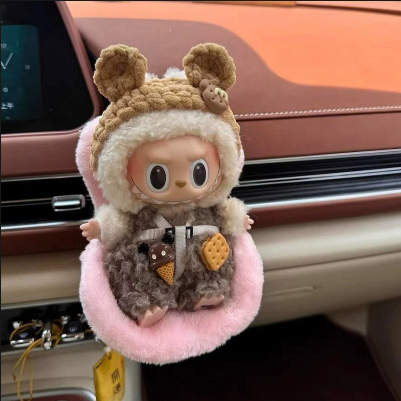 Labubu Car Safety Seat For 15-17cm Mini Plush