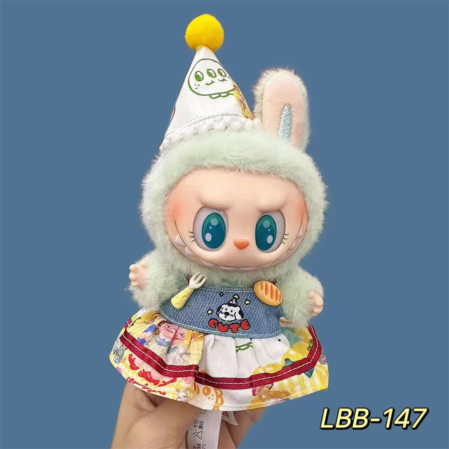 Labubu Plush Doll Skirt- Adorable Skirt Set for DIY Clothes Accessories