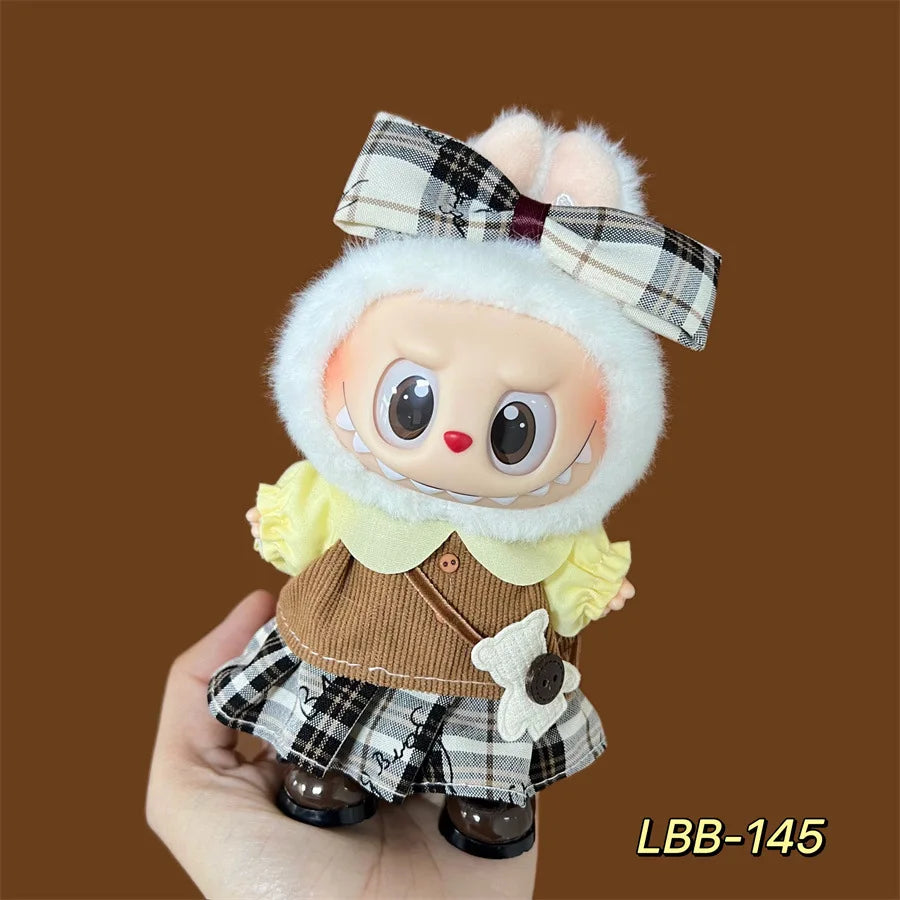 Labubu Plush Doll Skirt- Adorable Skirt Set for DIY Clothes Accessories