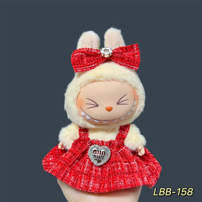 Labubu Plush Doll Skirt- Adorable Skirt Set for DIY Clothes Accessories