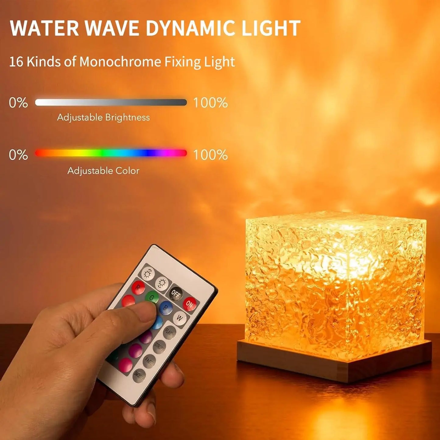 Aurora Glow Ocean Wave Projector – 16 Color LED Mood Lamp