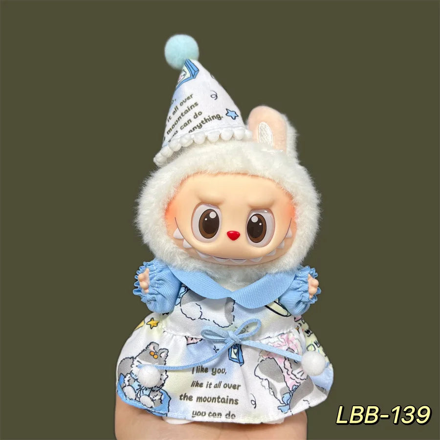 Labubu Plush Doll Skirt- Adorable Skirt Set for DIY Clothes Accessories