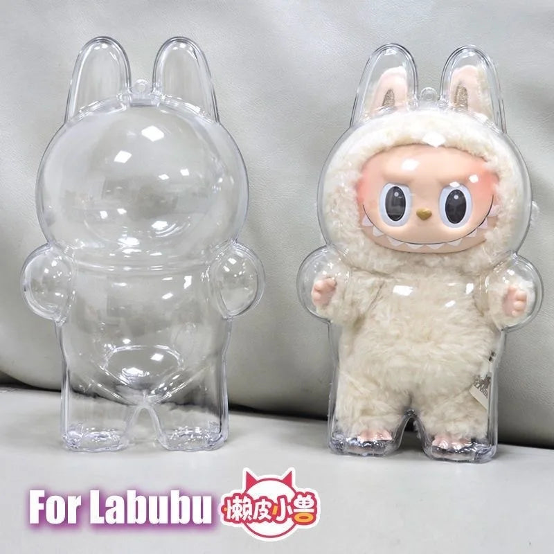LABUBU V1 V2 transparent protective shell macaron standing protective cover