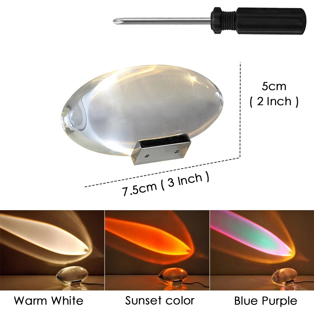Crystal “Eye of the Sky” LED Table Lamp – Italian Designer Night Light