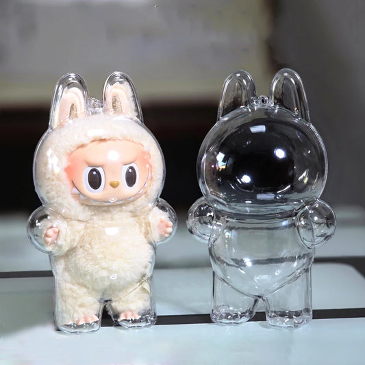 LABUBU V1 V2 transparent protective shell macaron standing protective cover